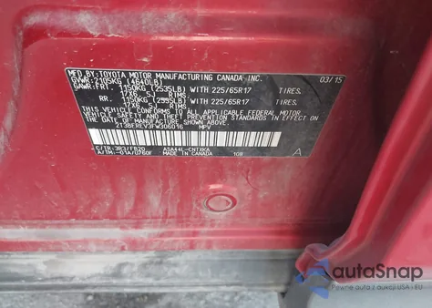 2015 Toyota Rav4 Le from USA, damaged, VIN 2T3BFREV3FW306016